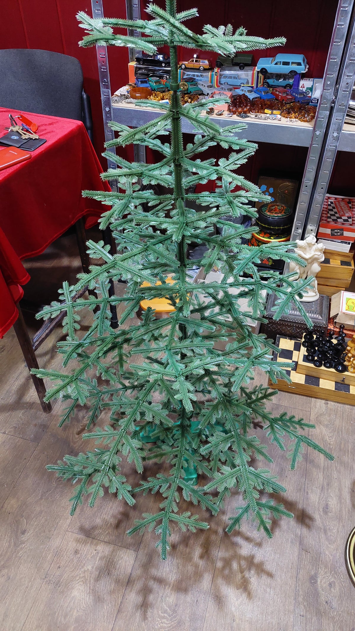 Christmas tree Soviet plastic Christmas tree of the eighties Vintage Christmas tree.