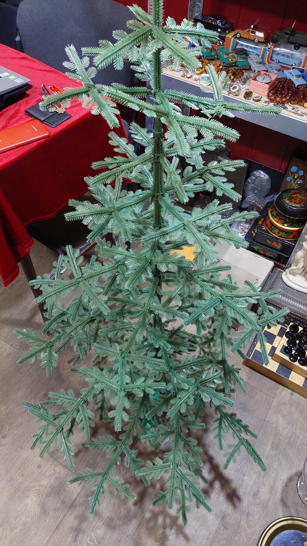 Christmas tree Soviet plastic Christmas tree of the eighties Vintage Christmas tree.