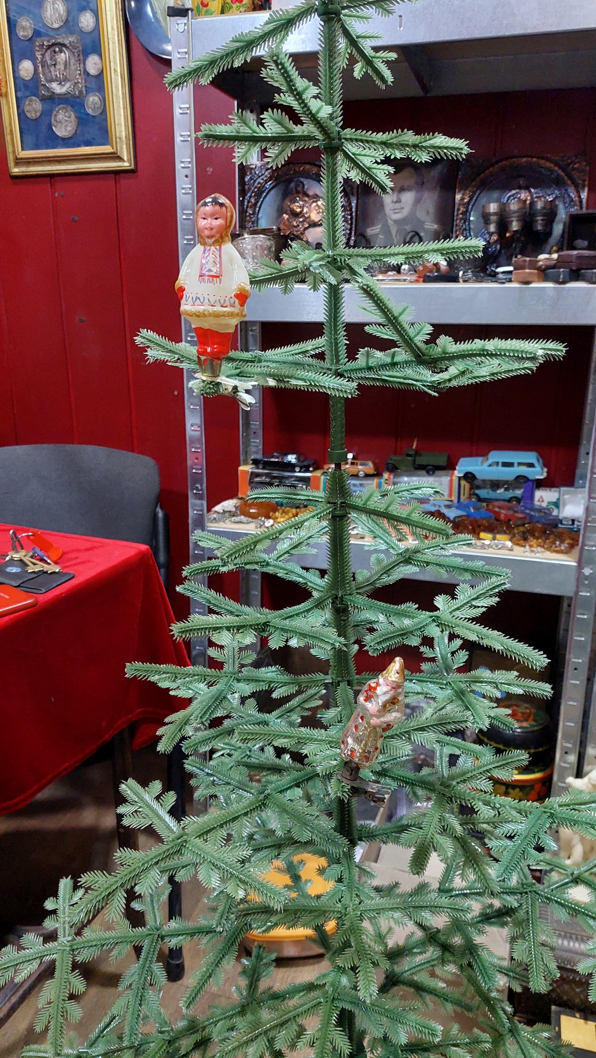Christmas tree Soviet plastic Christmas tree of the eighties Vintage Christmas tree.