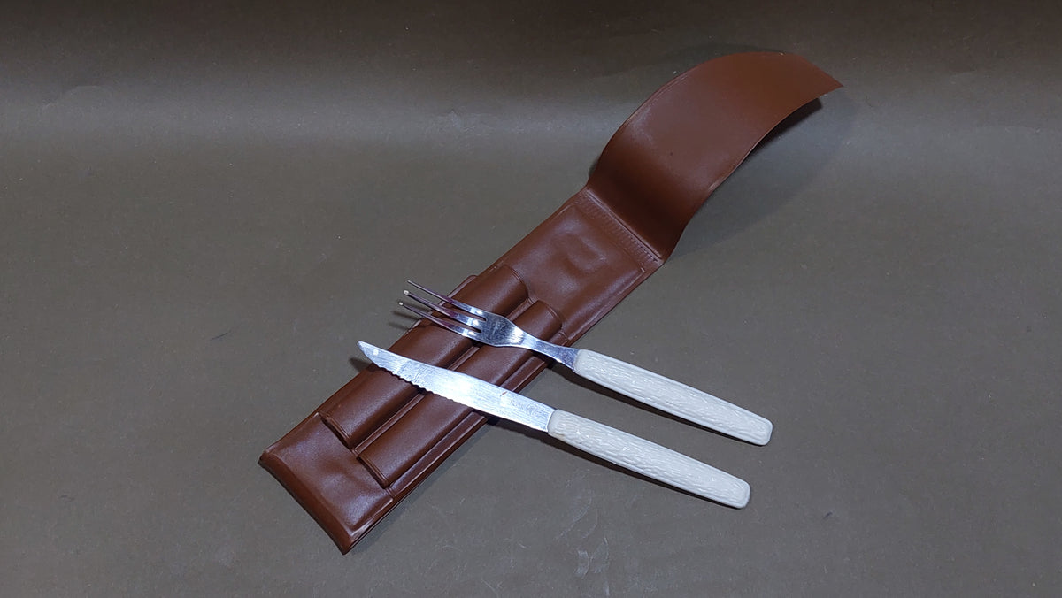 tourist set traveler's set fork and knife. Vintage.