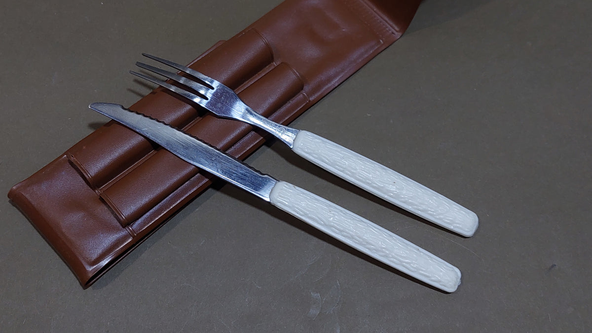 tourist set traveler's set fork and knife. Vintage.