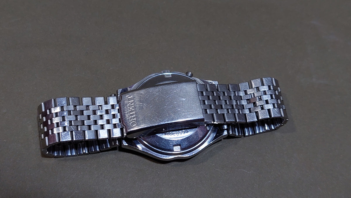 1990s ORIENT 3 Star Men's Watch Vintage Japanese Mechanical Automatic Wristwatch.