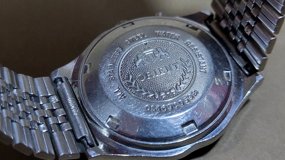 1990s ORIENT 3 Star Men's Watch Vintage Japanese Mechanical Automatic Wristwatch.
