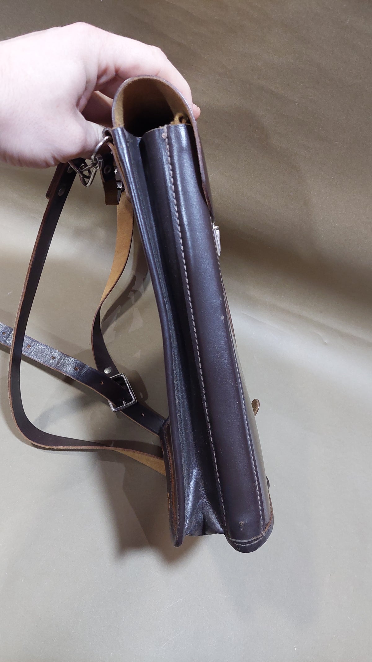 Officer's leather bag-tablet for documents, maps, compass and other accessories. Used by officers of the Soviet Army.