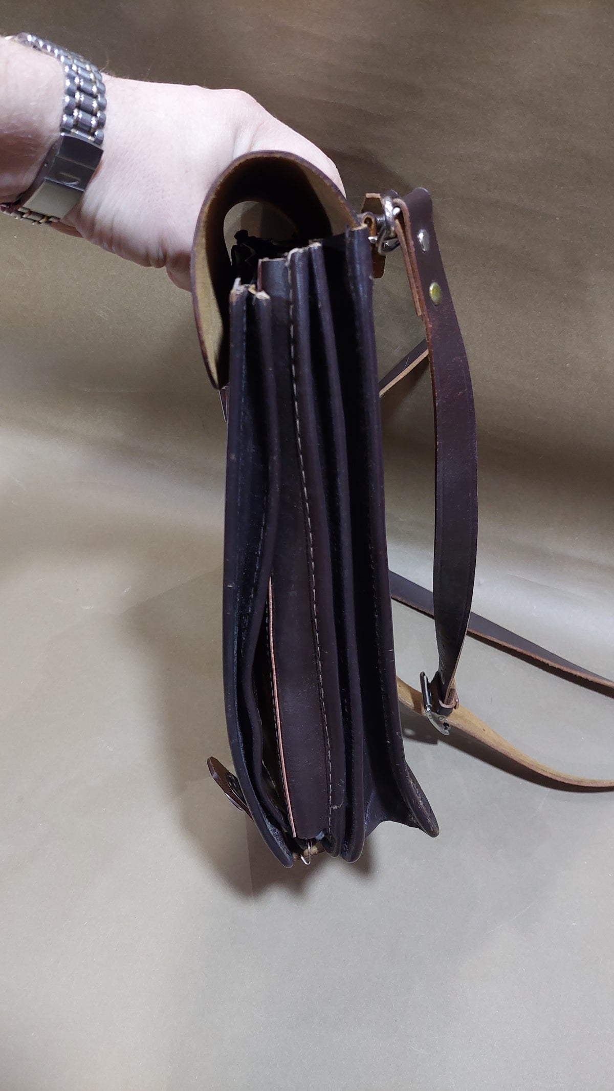 Officer's leather bag-tablet for documents, maps, compass and other accessories. Used by officers of the Soviet Army.