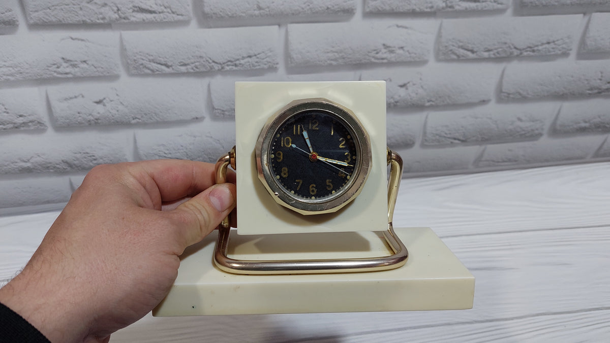 Soviet mechanical tank panel clock Time stopwatch ChChZ Zvezda