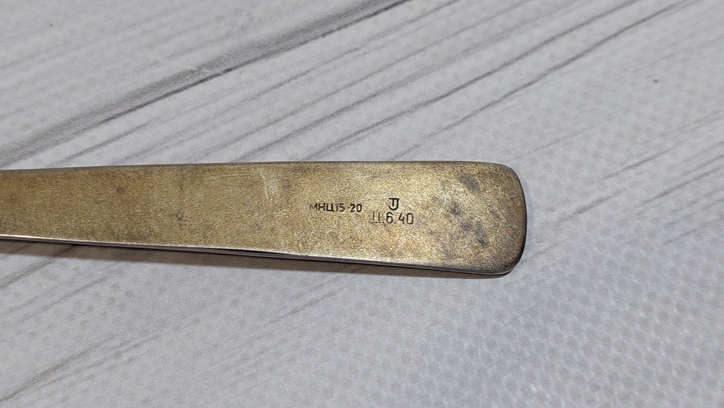 nickel silver salad spoon from the eighties Talitsky plant.