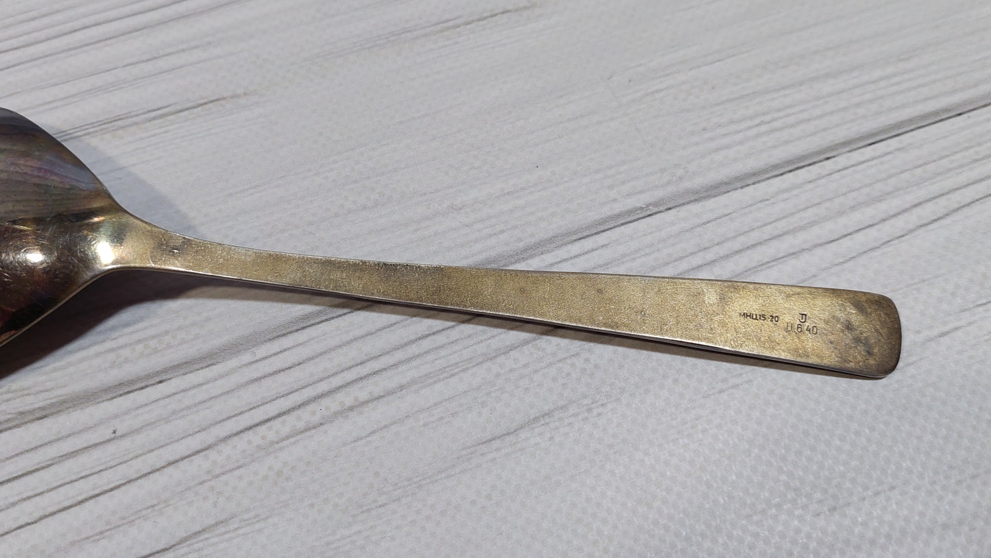 nickel silver salad spoon from the eighties Talitsky plant.