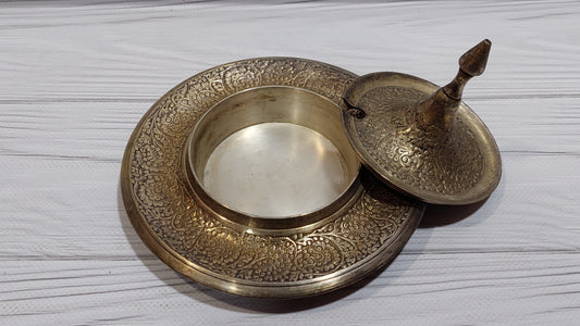 Vintage brass ashtray made in India.