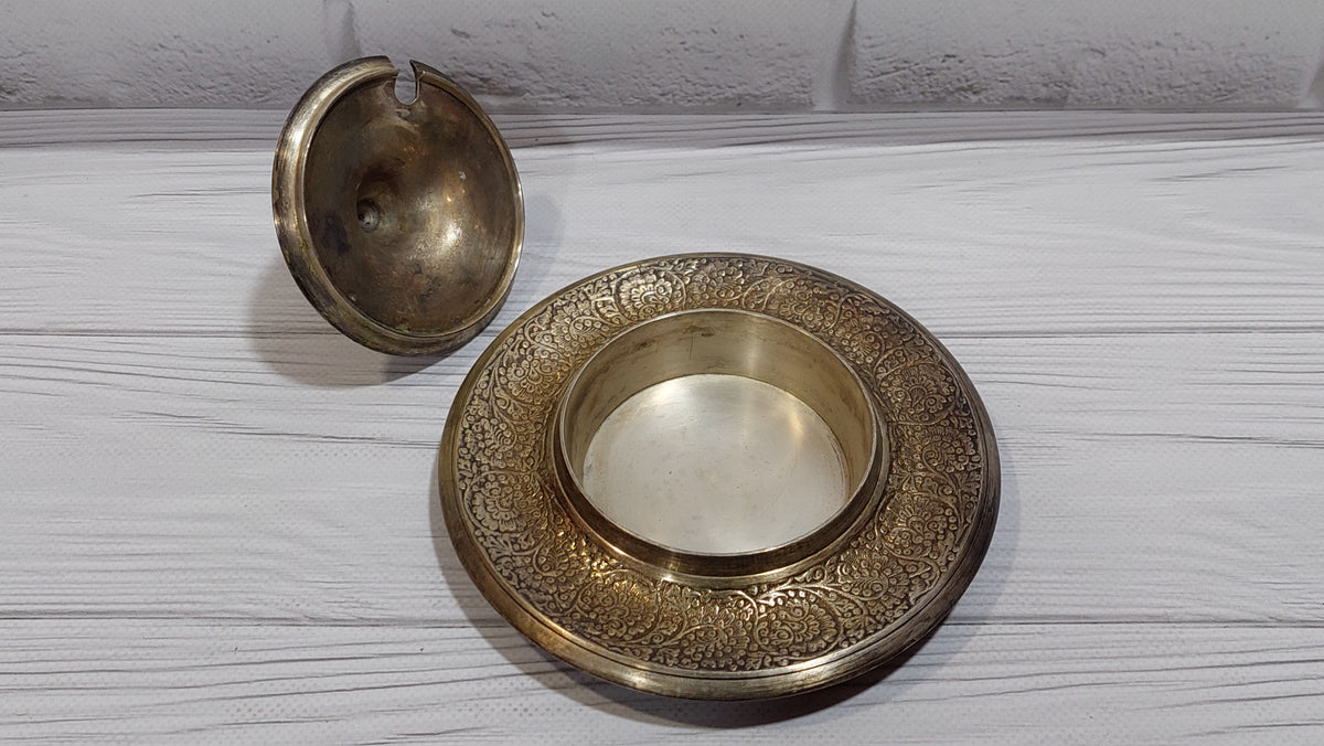 Vintage brass ashtray made in India.
