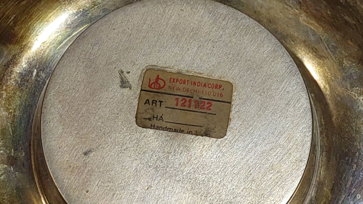 Vintage brass ashtray made in India.