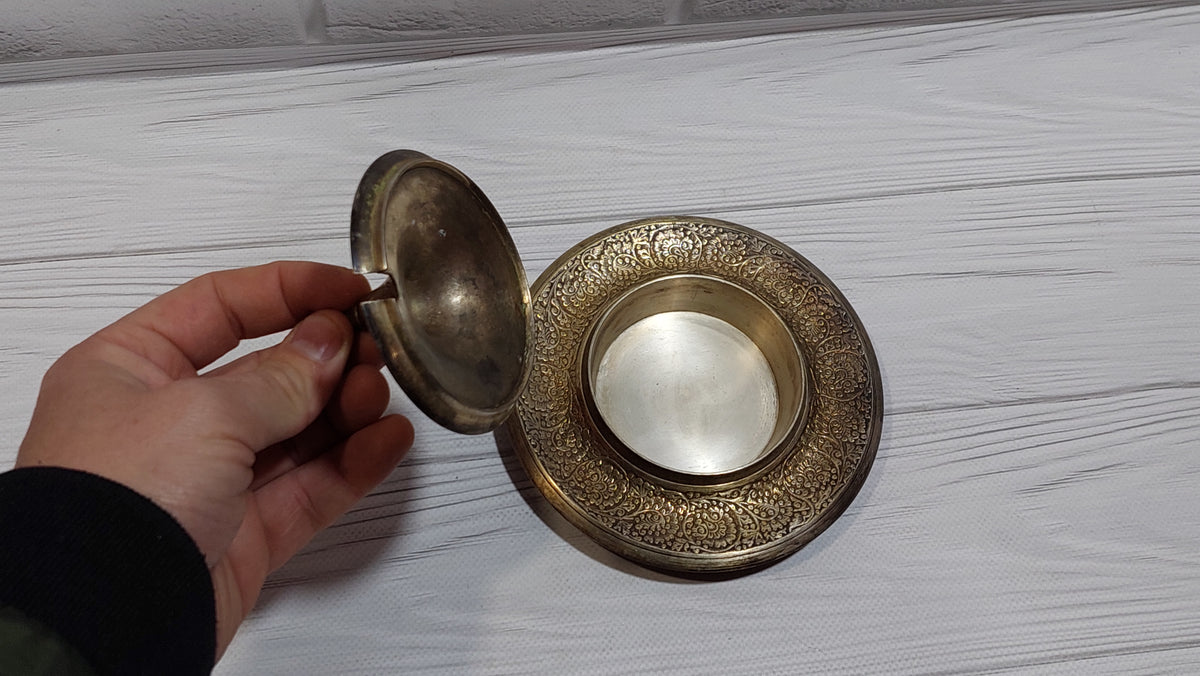 Vintage brass ashtray made in India.