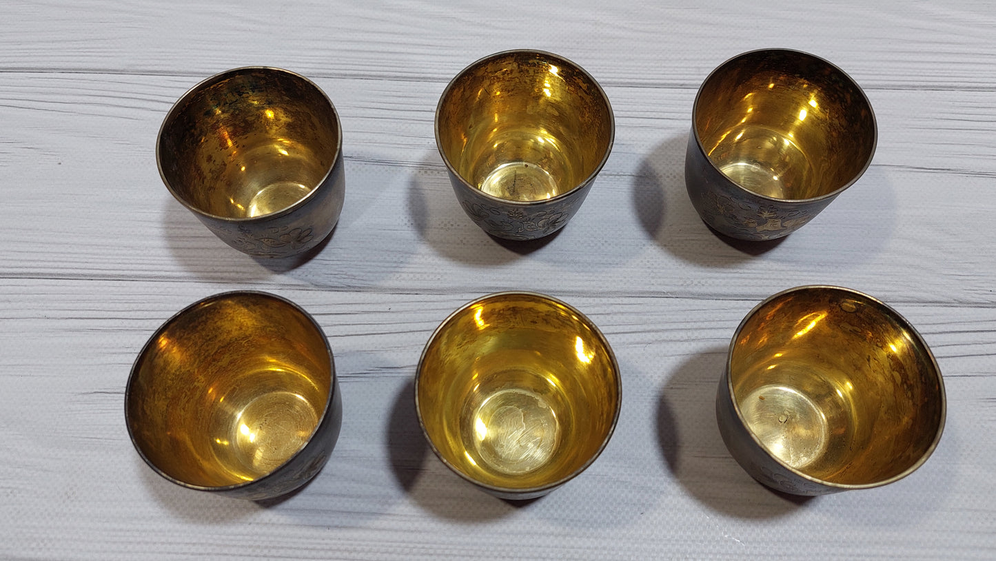 Beautiful vintage CUPS, silver and gold plated.