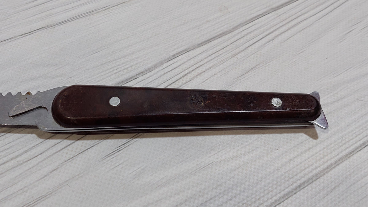 Vintage Folding Fish Knife, Folding Fisherman Knife, Bottle Opener, Camping Knife