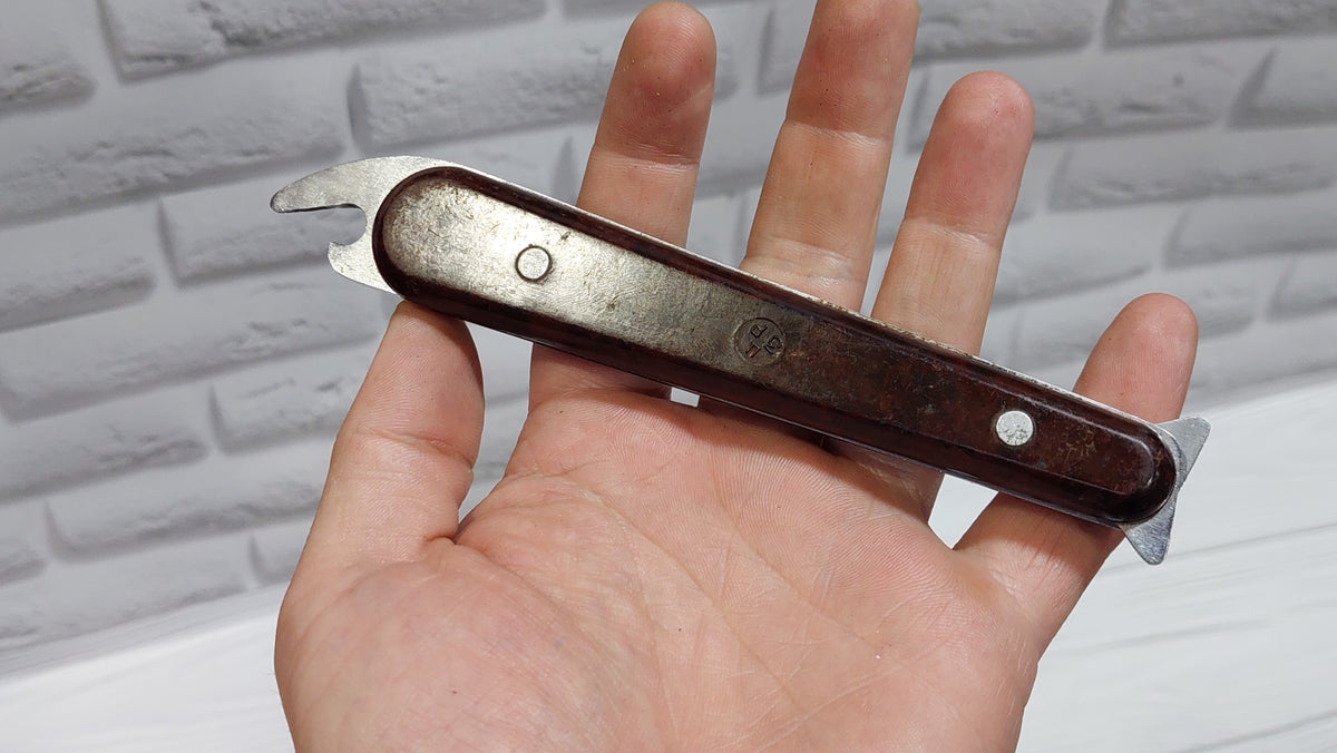 Vintage Folding Fish Knife, Folding Fisherman Knife, Bottle Opener, Camping Knife