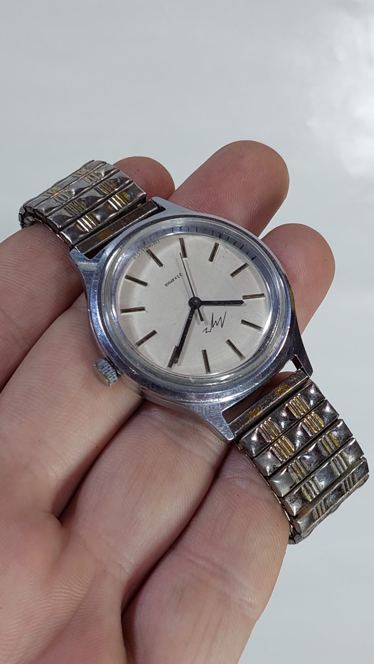 Vintage Soviet Men's Watch Classic USSR 23 Jewels Luch белый Dial
