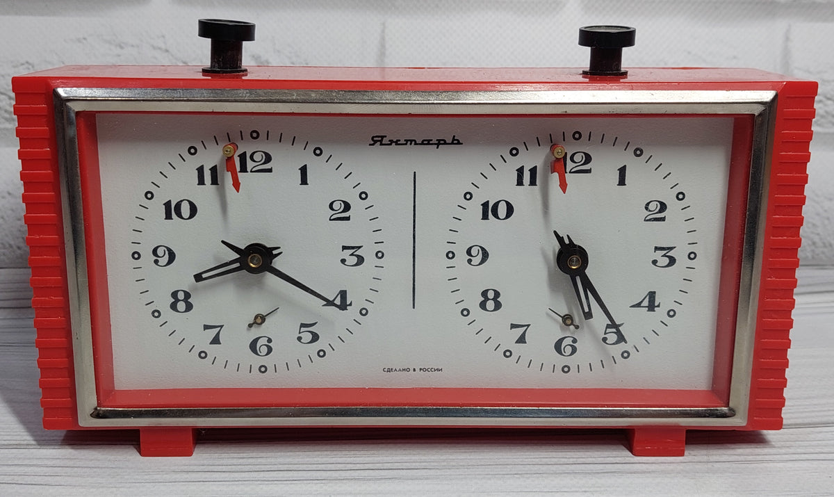 Soviet chess clock Chess timer Chess clock Amber Vintage CHESS CLOCK Tournament clock Soviet mechanical chess clock