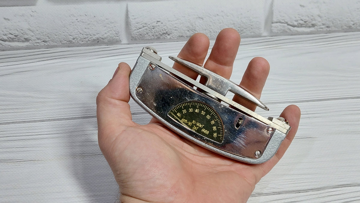 Rare Soviet Hand Dynamometer 90kg Soviet Hand Dynamometer Hand Dynamometers Handheld Strength Meter Handheld Strength Meter Arm Wrestling