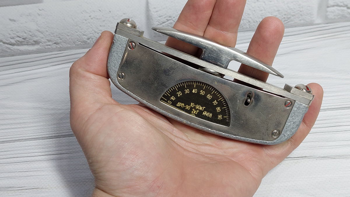 Rare Soviet Hand Dynamometer 90kg Soviet Hand Dynamometer Hand Dynamometers Handheld Strength Meter Handheld Strength Meter Arm Wrestling