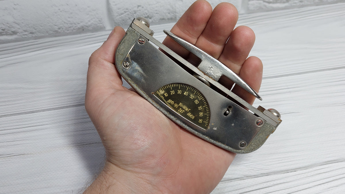 Rare Soviet Hand Dynamometer 90kg Soviet Hand Dynamometer Hand Dynamometers Handheld Strength Meter Handheld Strength Meter Arm Wrestling