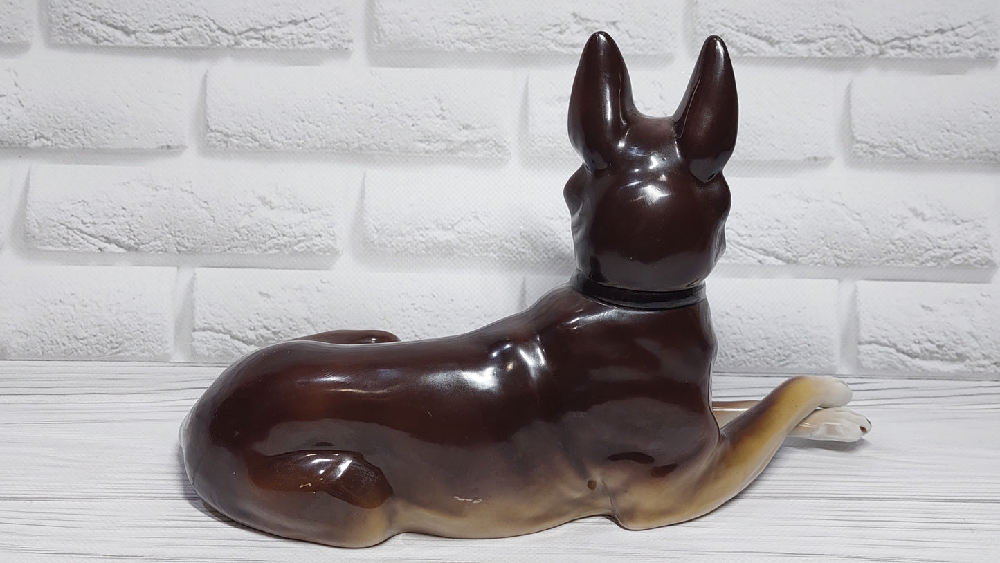 Beautiful vintage large figurine from Germany "GERMAN SHEPHERD DOG"