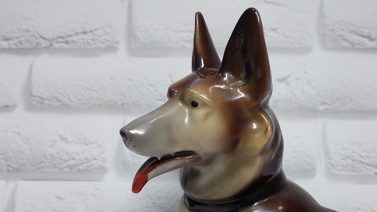 Beautiful vintage large figurine from Germany "GERMAN SHEPHERD DOG"