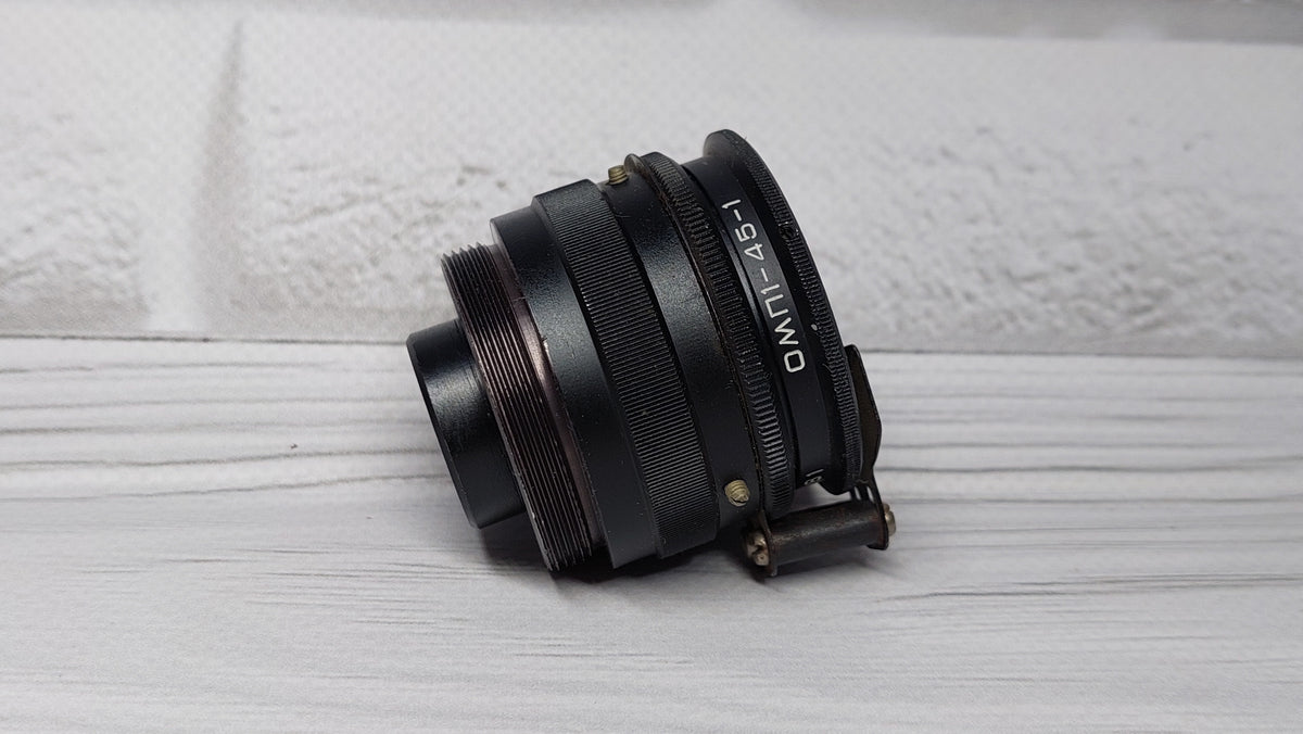 RARE Sharp OMP 1-45-1 45mm USSR Micro Macro lens 21x M39 BelOMO 35mm