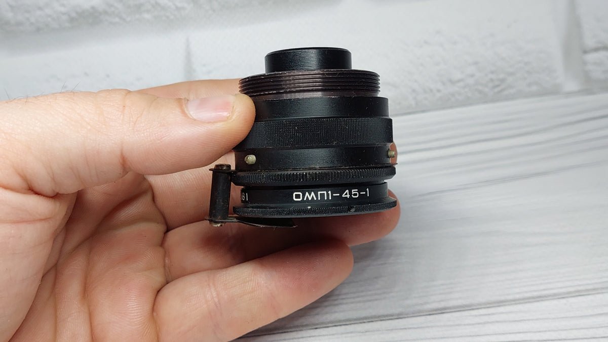 RARE Sharp OMP 1-45-1 45mm USSR Micro Macro lens 21x M39 BelOMO 35mm