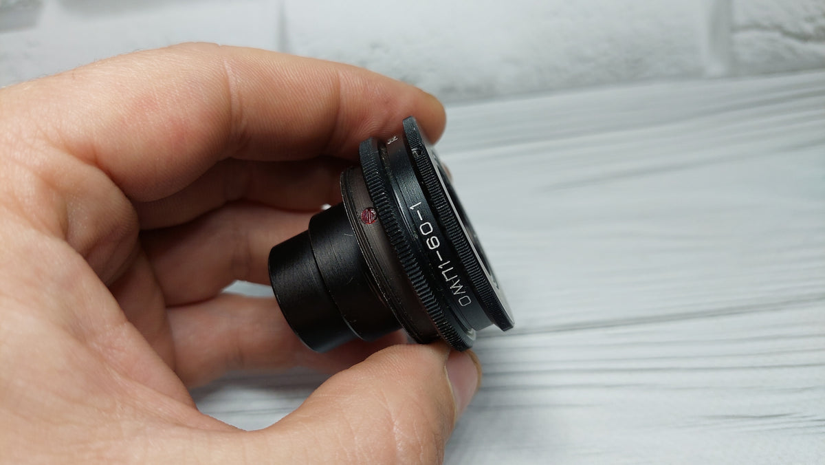 RARE Sharp OMP 1-60-1 60mm f/4.5 USSR Micro Macro 14.8x lens M39 BeLOMO OKS OKC