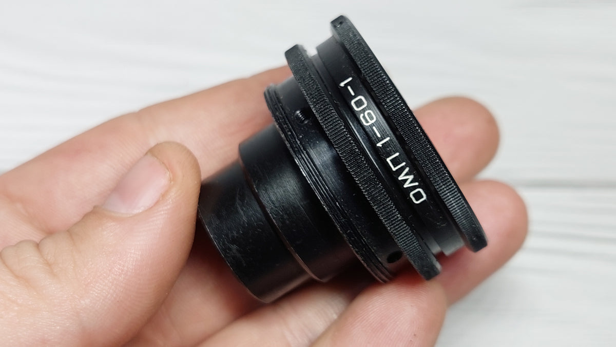 RARE Sharp OMP 1-60-1 60mm f/4.5 USSR Micro Macro 14.8x lens M39 BeLOMO
