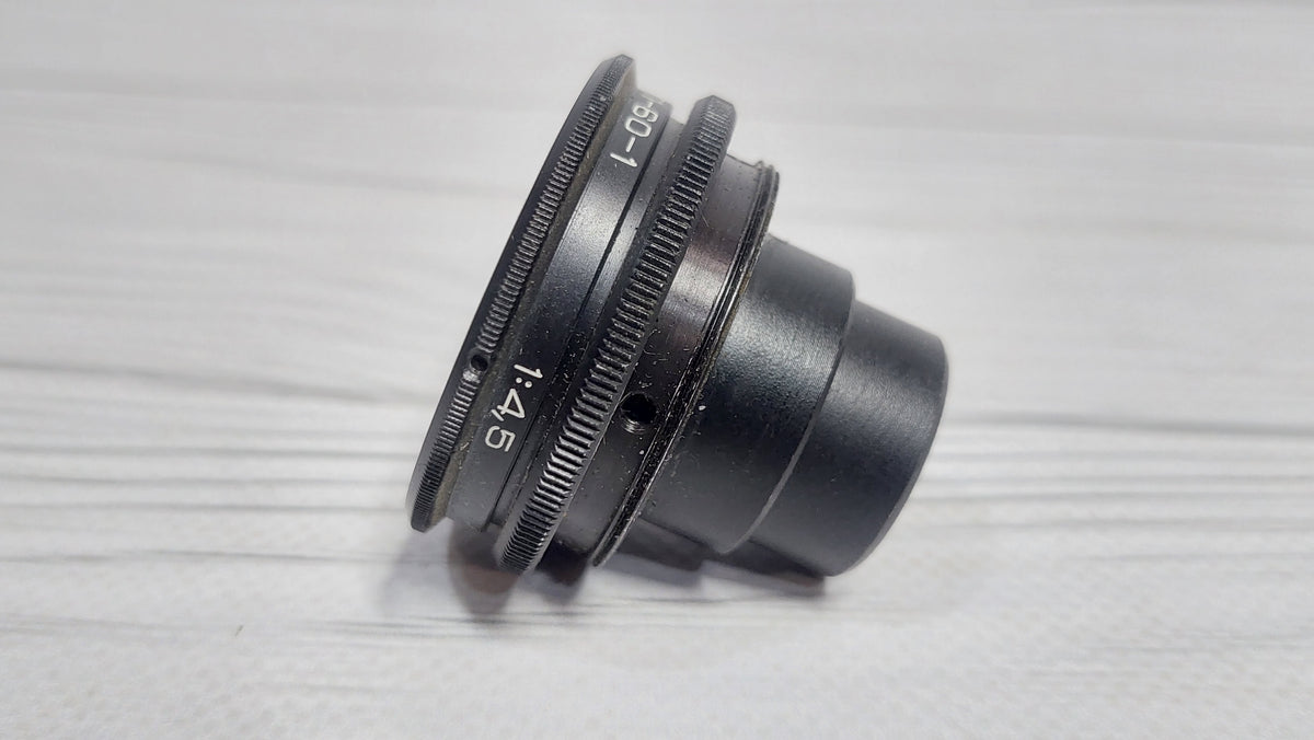 RARE Sharp OMP 1-60-1 60mm f/4.5 USSR Micro Macro 14.8x lens M39 BeLOMO