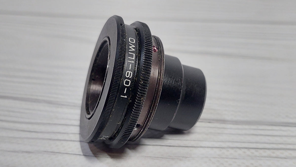 RARE Sharp OMP 1-60-1 60mm f/4.5 USSR Micro Macro 14.8x lens M39 BeLOMO