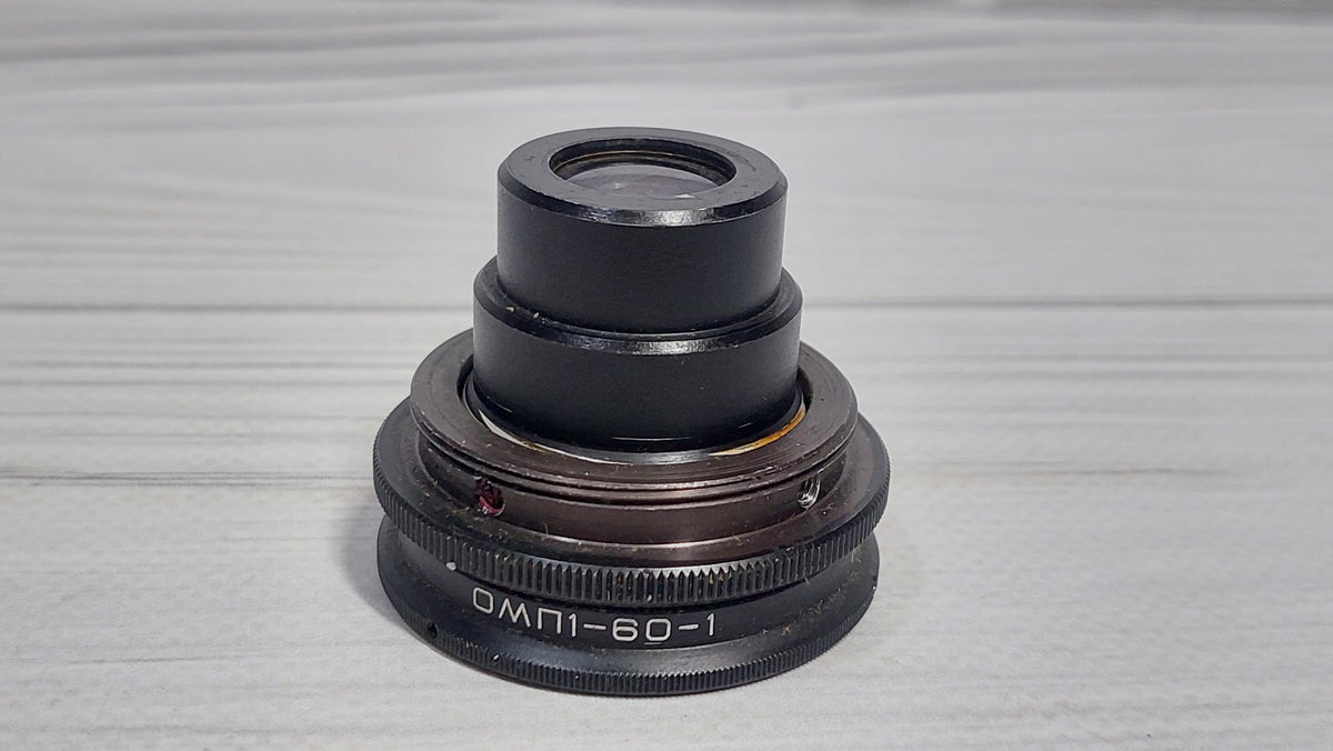 RARE Sharp OMP 1-60-1 60mm f/4.5 USSR Micro Macro 14.8x lens M39 BeLOMO