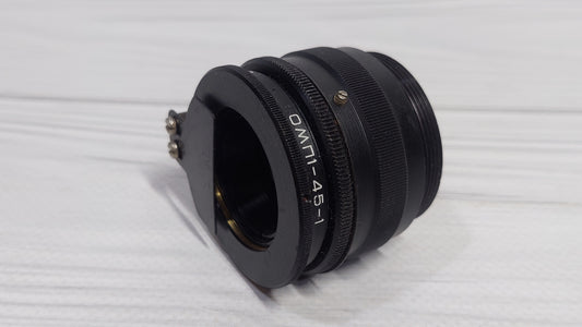 RARE Sharp OMP 1-45-1 45mm USSR Micro Macro lens 21x M39 BelOMO 35mm