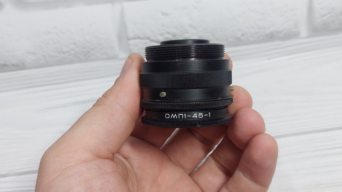 RARE Sharp OMP 1-45-1 45mm USSR Micro Macro lens 21x M39 BelOMO 35mm