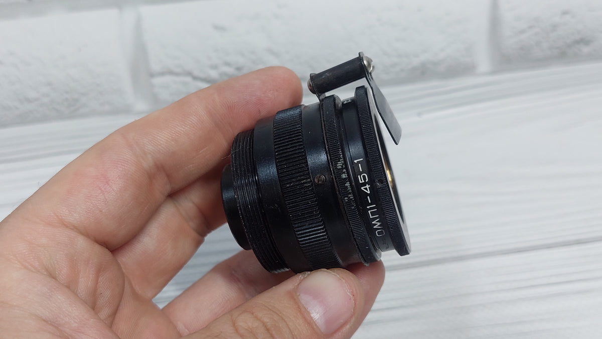 RARE Sharp OMP 1-45-1 45mm USSR Micro Macro lens 21x M39 BelOMO 35mm
