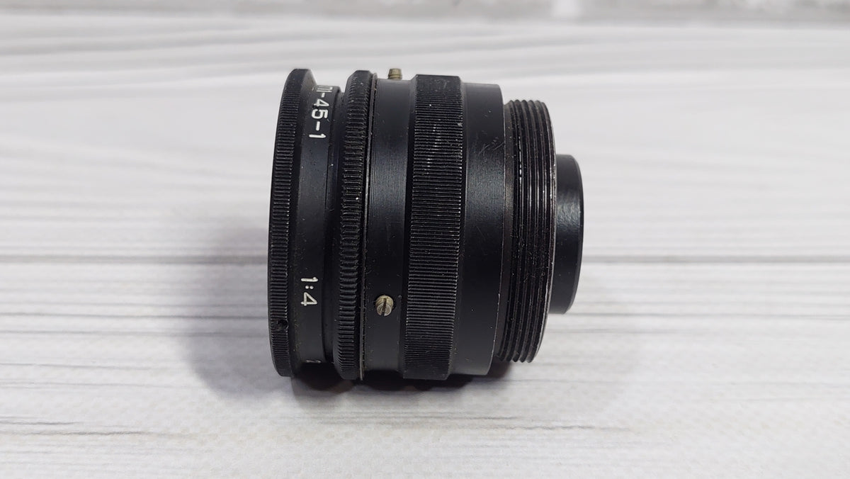 RARE Sharp OMP 1-45-1 45mm USSR Micro Macro lens 21x M39 BelOMO 35mm