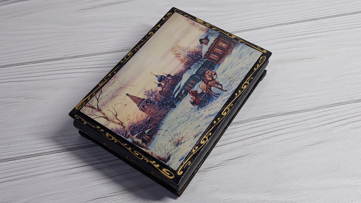 Vintage papier-mâché lacquer box.