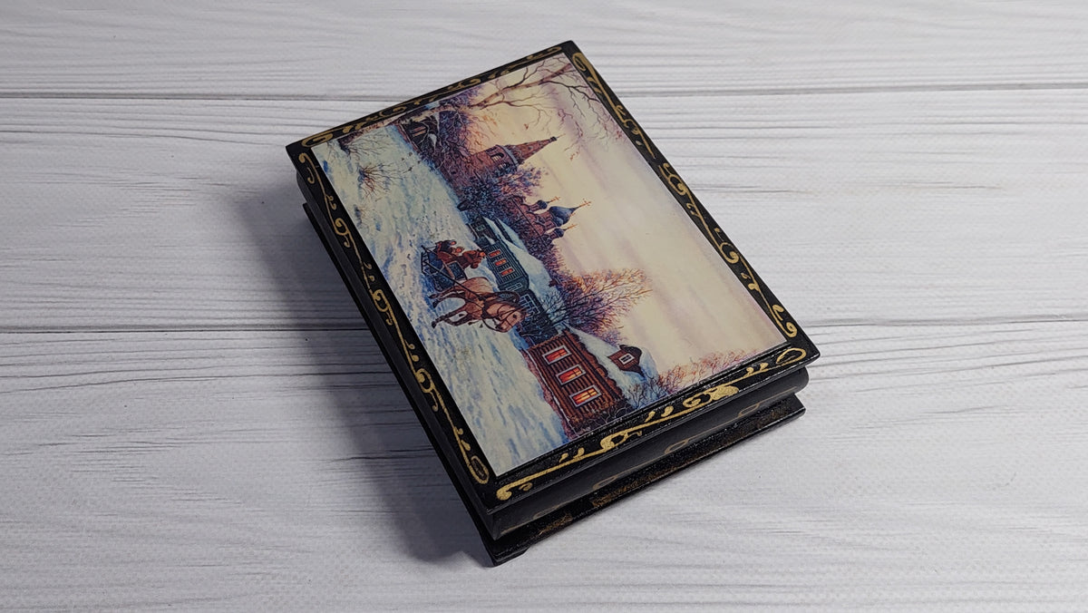 Vintage papier-mâché lacquer box.