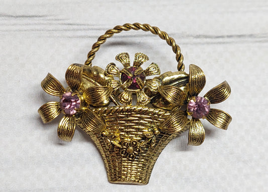 Vintage Brooch BASKET