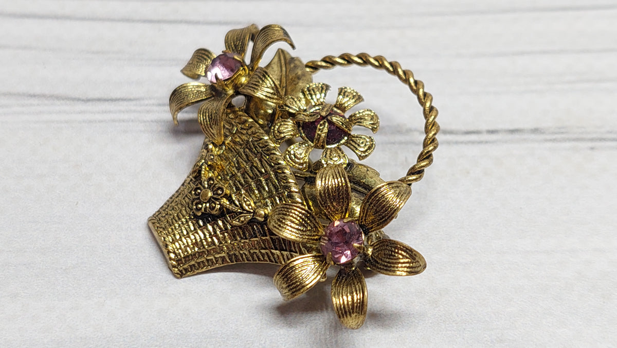 Vintage Brooch BASKET