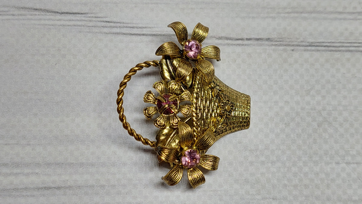 Vintage Brooch BASKET