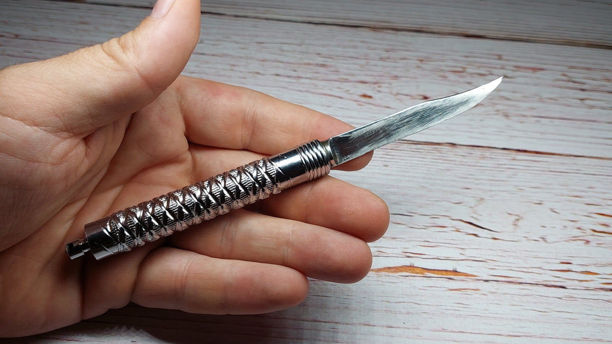 vintage "Barrel" knife, folding pocket knife, bottle opener, handmade knife.