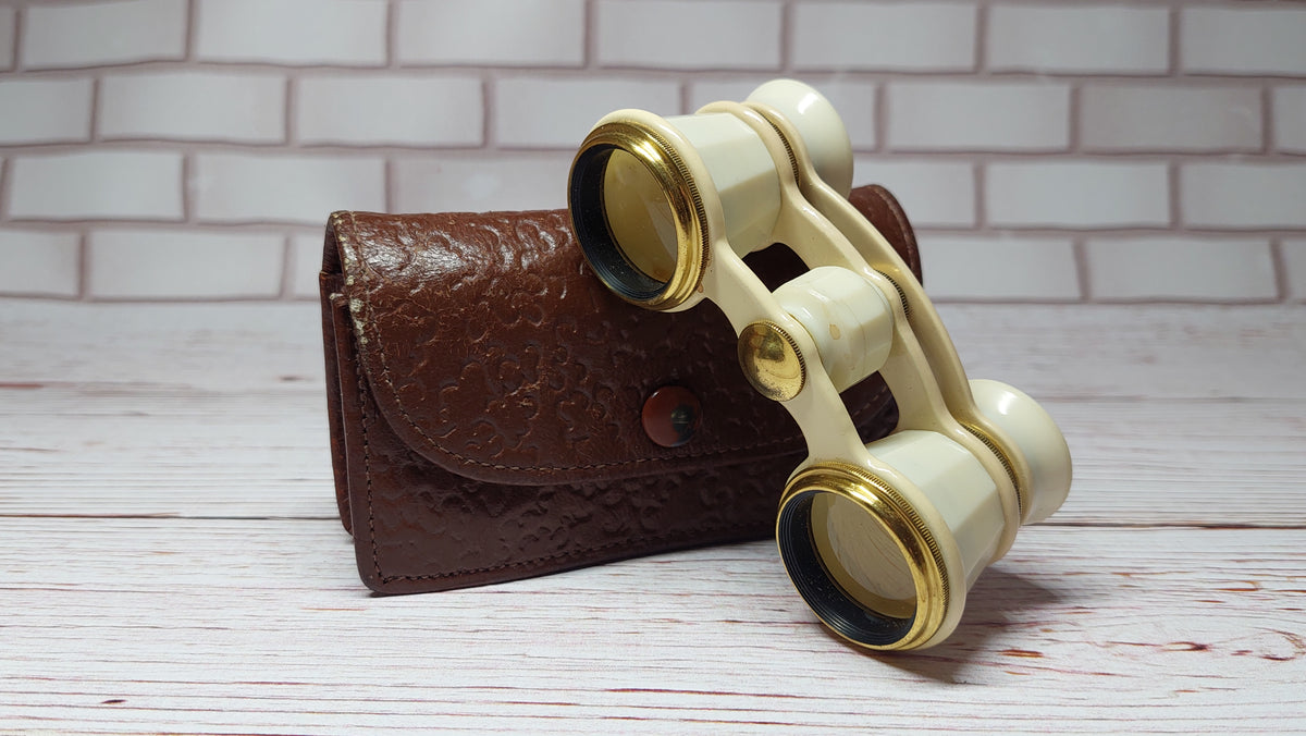 theater binoculars , - Antique opera binoculars - Pocket binoculars in a  case