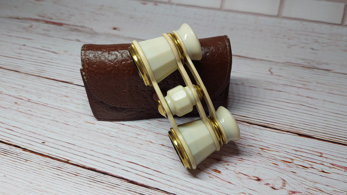 theater binoculars , - Antique opera binoculars - Pocket binoculars in a  case