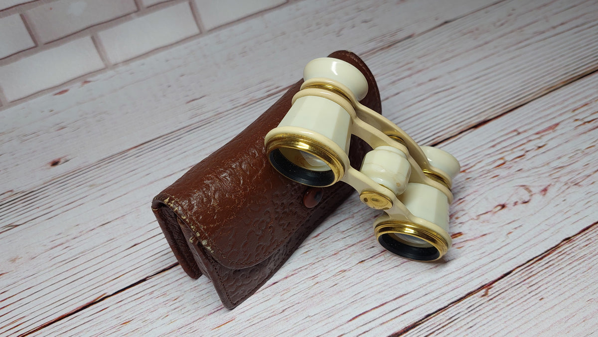 theater binoculars , - Antique opera binoculars - Pocket binoculars in a  case
