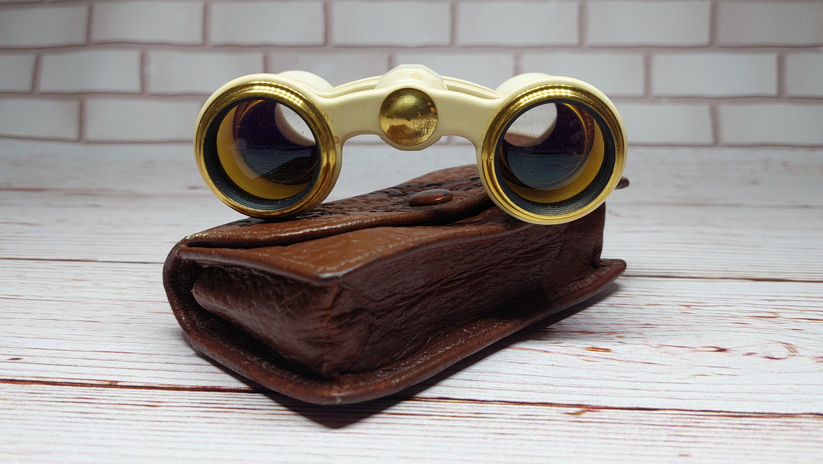 theater binoculars , - Antique opera binoculars - Pocket binoculars in a  case