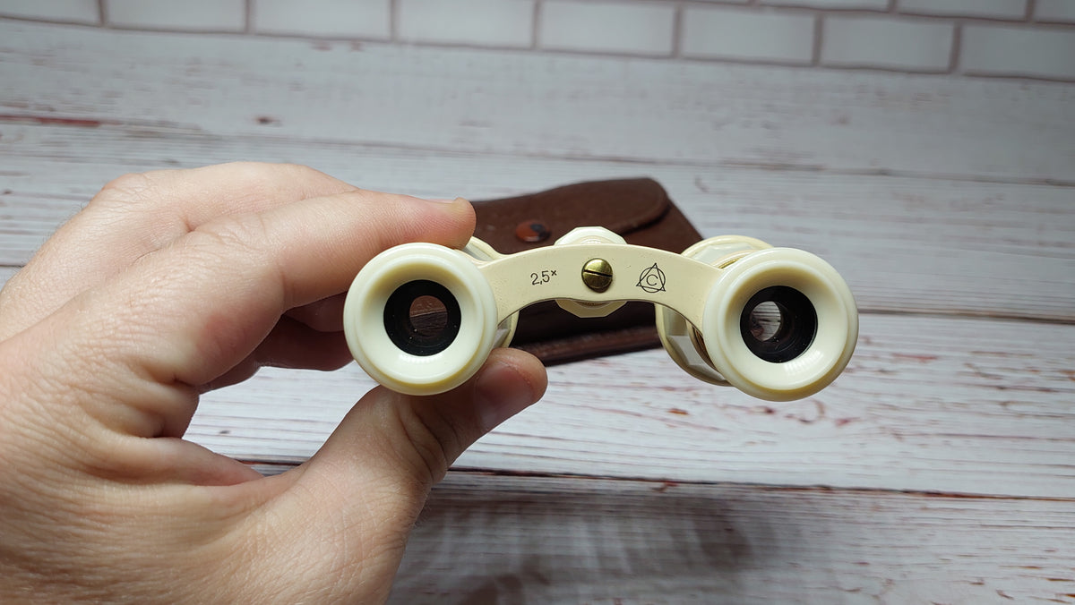 theater binoculars , - Antique opera binoculars - Pocket binoculars in a  case