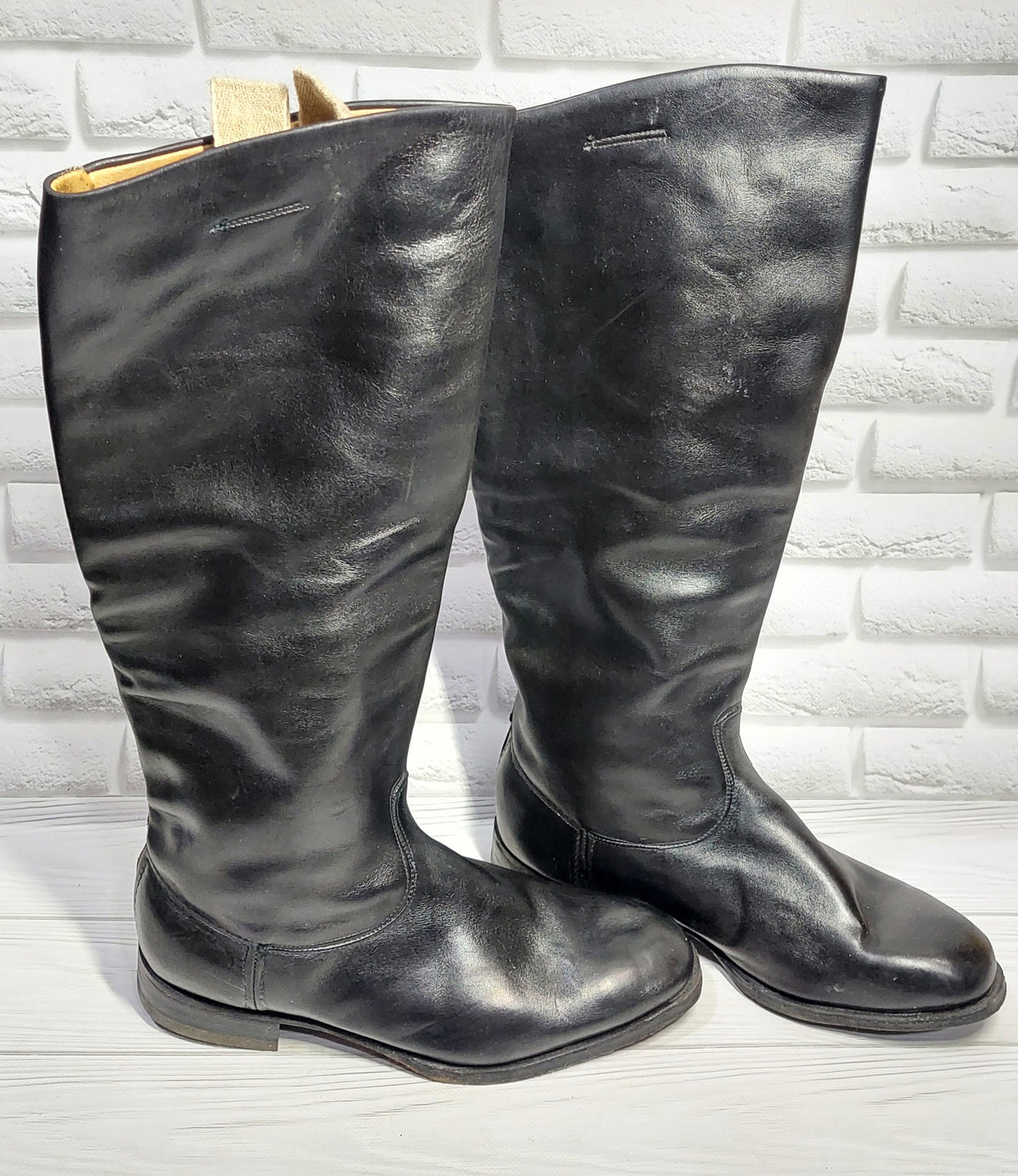 Vintage Soviet chrome-plated officer boots, size 41
