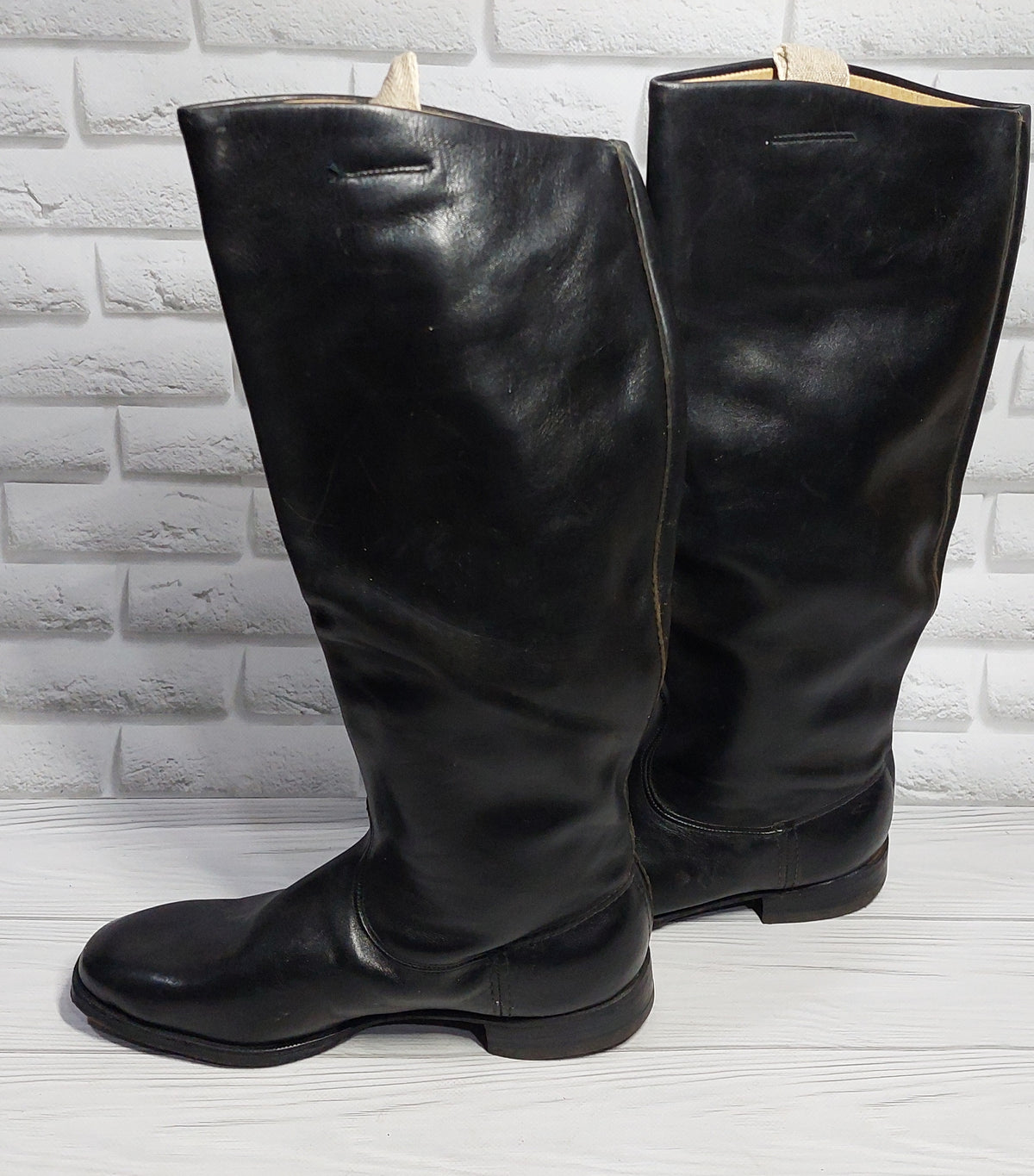 Vintage Soviet chrome-plated officer boots, size 41